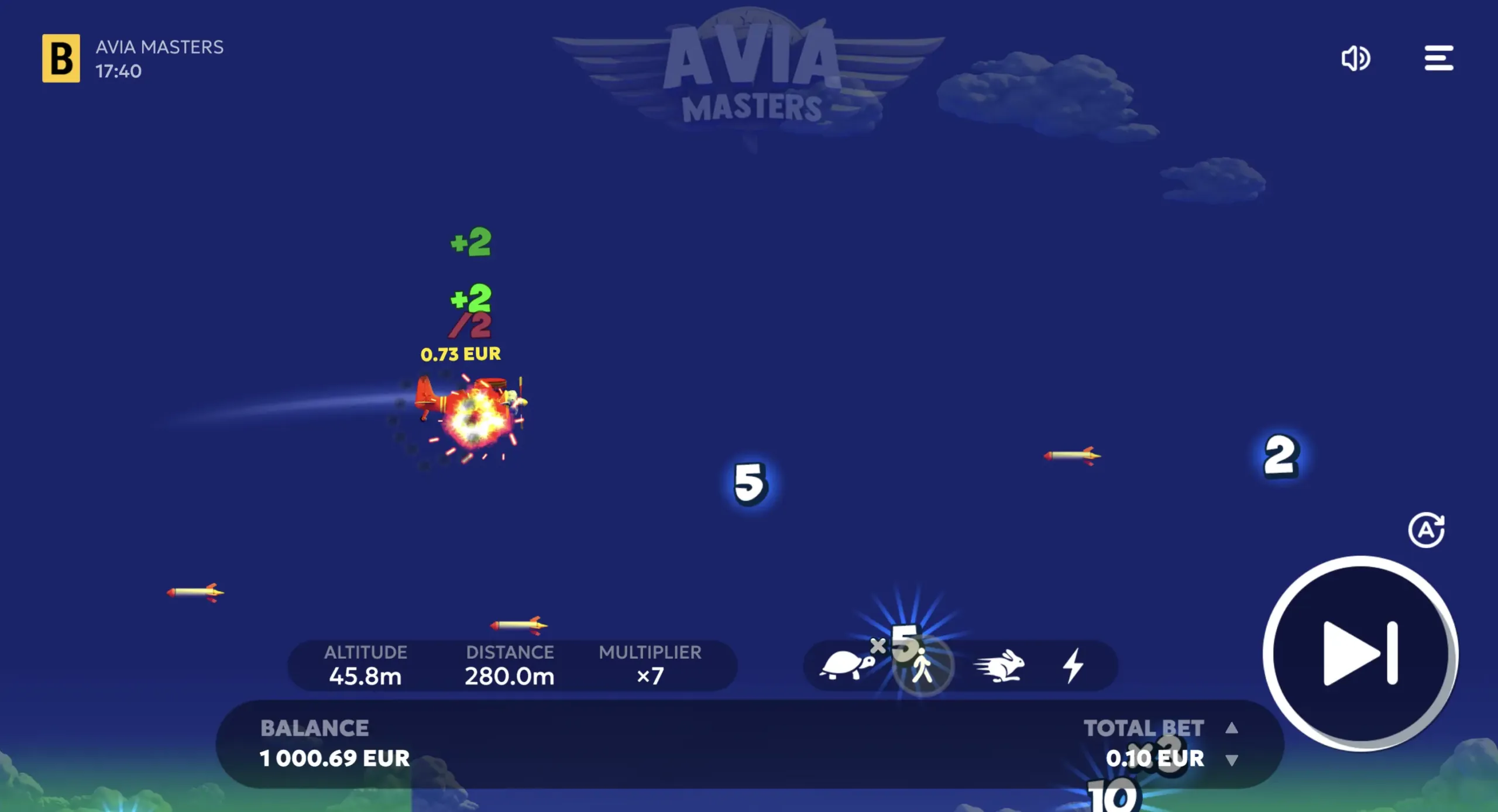 Самолёт Aviamasters сталкивается с ракетой